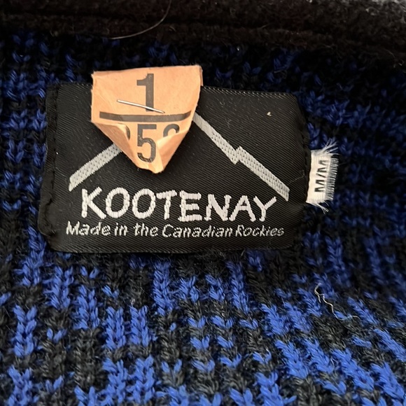 Heavy 100% Pure Wool Cardigan Black Blue full zip cardigan - Picture 7 of 8